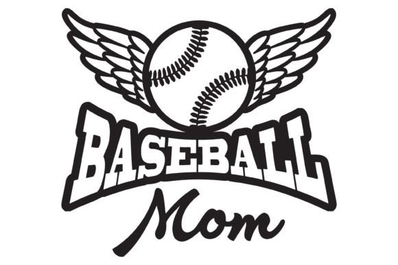 Baseball Mom Wings SVG PNG: Graphics for Crafts