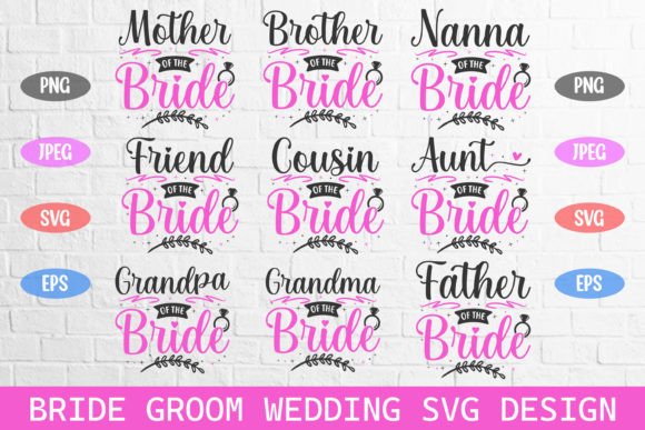 Family of the Groom Wedding SVG Design for Crafts