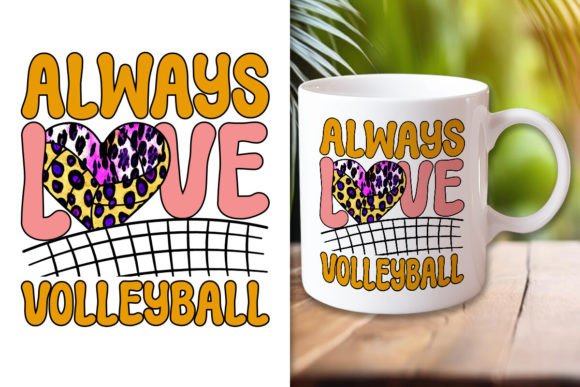 Love Volleyball Graphics for Valentine's Crafts