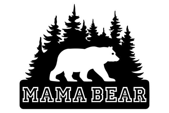 Mama Bear Forest Graphics for Editorial Crafts