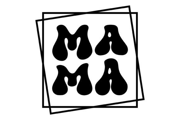 Retro Mama Frame SVG PNG: Graphics for Crafts Branding