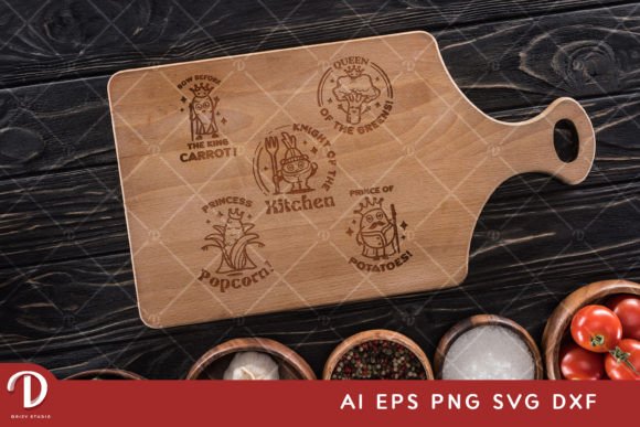 Veggie Kingdom Graphics: Laser Cut SVG for Crafts